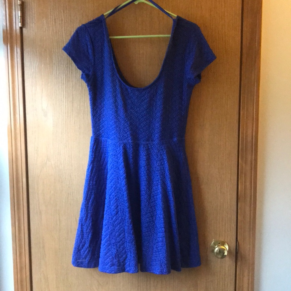 UO cobalt blue fit & flare dress 💙